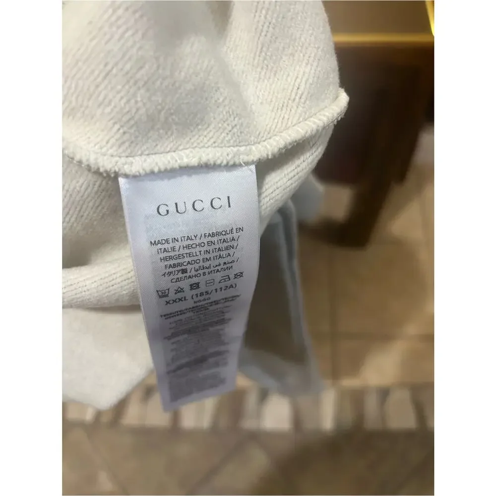 Men's Gucci jersey cotton sweatshirt prominent retro style embroidery size xxxl